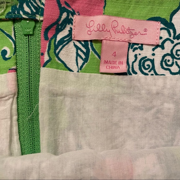 Lilly Pulitzer Pink/Green Floral Butterfly Skirt - Picture 3 of 4